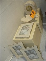GROUP OF NEW LENOX WITH PICTURE FRAMES, CLOCK,