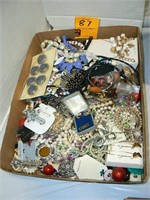 FLAT OF COSTUME JEWELRY