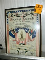 ORIGINAL 1917 WWI "FIGHTING FOR HUMANITY" PRINT