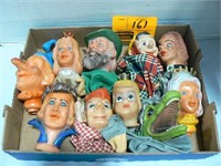 FLAT OF VINTAGE PUPPETS