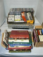 8-TRACKS, BOOKS, CASSETTE TAPES, CDs, VCR/DVD