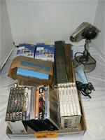 DVDs, 3 PIANO ROLLS, 2 VINTAGE HAIR DRYERS, 5