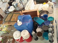 Water jugs, kitchen items, etc