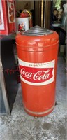 Vintage Coca-Cola trash can, coke soda