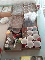 Glassware, coffee cups