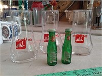 7 up glass, s&p shakers