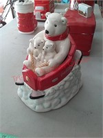 Coca-Cola polar bear cookie jar