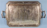 Sheffield Silverplate Tray, 1922 Inscription