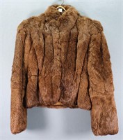Ladies Cropped Rabbit Fur Jacket