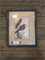 15x12 Framed & Matted BLUE HERON Picture