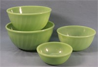 4pc. Fire-King Jadeite incl. Mixing Bowls