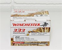Winchester 22LR, 333 Rounds, Hollow Point Bullets
