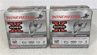 2 boxes of Winchester 12 gauge 2 3/4 inch 2 shot.