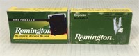 2 boxes of Remington miss matched 12 gauge 2 3/4