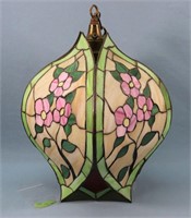 Floral Leaded Glass Lantern Shade