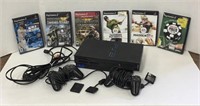 Sony PS2 and 6 games. 2 controllers and an 8mb
