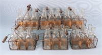(6) Decorative Wire Bottle Caddies