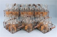 (7) Decorative Wire Bottle Caddies