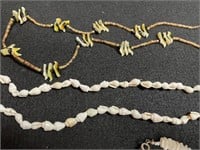 QTY 3 Delicate Shell Necklaces and Bracelet
