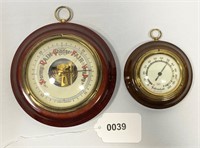 Vintage Germany Barometer & Thermometer