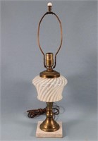 Antique Opalescent Swirl Table Lamp