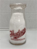 "Hudson Dairy" Half Pint Milk Bottle