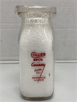 "Collier Bros Creamery" Half Pint Milk Bottle