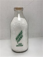 "Midway Farms" Half Gallon Milk Bottle
