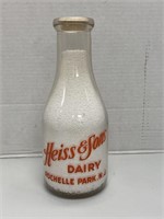 "Heiss & Sons" Quart Milk Bottle