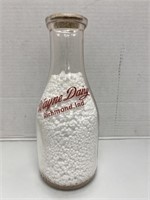 "Wayne Dairy" Quart Milk Bottle
