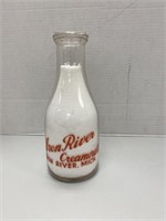 Quart Milk Bottle: Iron River, Michigan