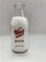 "Weber's" Quart Milk Bottle
