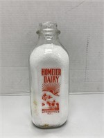 "Homeier Dairy" Quart Milk Bottle