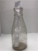 "Collier Brothers" One Quart Milk Bottle