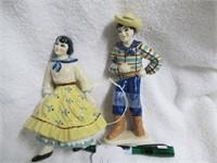 Ceramic Arts “Square Dance Couple” - 6”H Girl;