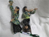 Ceramic Arts “Gypsy Tambourine Girl & Violin Boy”