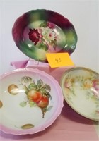 3 Hand Painted Bowls