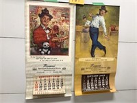 2 Vintage Advertising Calendars 1958 & 1962