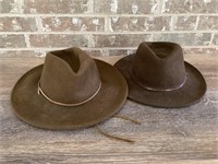 (2) Wool Felt Hats, One is Stetson