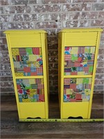 (2) Vintage Country Craftsy 2Drawer Cabinets