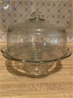 Footed Glass Cake Stand with Lid