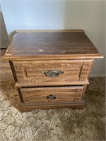 Two Drawer Nightstand, as is