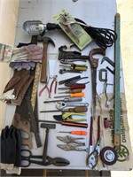 Lot of Hand Tools and Yard Sticks, as pictured