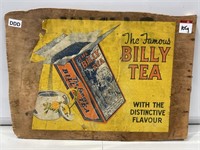 Original BILLY TEA Paper Mounted Advertising on