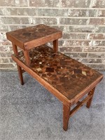 Midcentury Modern 2-Tier End Table, AS IS