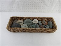 Inscribed Rocks with Basket