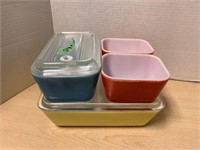 Vintage Primary Pyrex Refrigerator Dishes