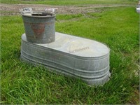 Galvanized tub and bait bucket