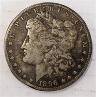 Silver 1896-s Morgan dollar