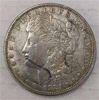 Silver 1921-s Morgan dollar